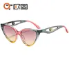 Nuevas Gafas de Sol para Mujer Estilo Ojo de Gato Transfronterizas con Patillas de Perla Hueca, Patrones Multicolor, Gafas Versátiles, En Stock 5697