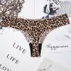 Talla europea comercio exterior mayoreo europeo y americano sexy Algodón Seda de Hielo tanga sin costuras para mujer ropa interior estampada