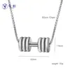 Nueva Cadena de Collar con Letras de Mancuernas para Hombres Principiantes Fitness Regalo del Día del Padre diy Nombre de Familia Suministro de Fábrica