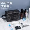 Bolsa de Cosméticos de Negocios de Alta Gama para Hombre, Piel PU, Impermeable, Se Puede Llevar o Colgar, Gran Capacidad, Bolsa de Almacenamiento de Artículos de Tocador para Viajes