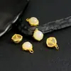 Colgante pequeño de Puxian tallado en oro de 24 quilates con incrustaciones de jade hetiano natural y plata S925 galvanizada. Diseño de bricolaje.