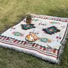 Esterilla de Picnic Bohemio, Manta Multifuncional de Camping con Borlas de Hilo de Algodón, Esterilla a Prueba de Humedad para Camping al Aire Libre en Stock