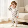 Conjunto de ropa interior térmica de lycra para niños para otoño e invierno, conjunto de dos piezas para casa para niños mayores, ropa interior sin costuras de algodón puro