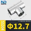 Tee Soldado de Acero Inoxidable Grado Sanitario 304/316L, Tee Soldado con Diferentes Diámetros Disponibles