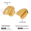Brincos de aço inoxidável combinando com joias transfronteiriças Wanxing, joias europeias e americanas, brincos de duas cores, ouro e prata, cores brilhantes, brincos geométricos