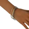 Pulseras Europeas y Americanas de Moda Transfronterizas de Múltiples Capas con Diseño de Línea de Anillo de Nicho Electrochapado Pulseras Elegantes Versátiles Accesorios para la Mano