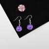 Aretes de Flores Secas Flor Real Cuentas de Cristal Flor de Encaje Aretes Amazon Venta Caliente Hecho a Mano Fresco Dulce Aretes