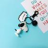 Chaveiro Cartoon Snoopy Charlie Pingente para Mochila Escolar Estudante Feminino Exquisito Fofo Criativo Casal Chaveiro de Carro