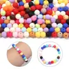 Pintura de Nuevo Tacto Bolas de Paintball Goma Pintura Goma Acrílico Bolas Cadena para Teléfono Móvil Pulsera Collar Joyería DIY Accesorios