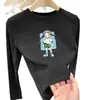 Camiseta casual de fleece com manga longa para outono e inverno para meninas, top estiloso e moderno, camiseta básica versátil de gola redonda para meninas