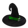 Adereços de festa de Halloween transfronteiriços chapéu de bruxa pontudo chapéu de bruxa preto chapéu de bruxa mágico preto de veludo
