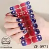Zhengxiang Adesivos de Unha Estilo Europeu e Americano Impermeável Bandeira do Dia da Independência dos EUA Filme de Esmalte Glitter Flash Adesivos de Unha Sem UV