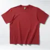 Camiseta de Algodón Puro Pesado para Mujer de 250g, Estilo Unisex Versátil Casual, Color Sólido, Corte Holgado, Top Sencillo de Manga Corta Talla Grande Venta al por Mayor