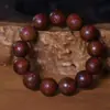 Pulseira de Madeira de Jujuba Fulminada e Murta Acessórios Portáteis Contas Budistas Rosário Pulseira com Marca de Raio Esculpida à Mão Esculpida à Mão