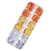 Nuevo Arte de Uñas Japonés Papel de Hoja de Estaño Dorado y Plateado Caja de 12 Colores Fina Lámina de Color Roto Dorada y Plateada DIY Joyería para Arte de Uñas de Cuatro Colores