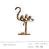 Ornamento de Flamingo de Luxo Leve Nórdico Decoração de Sala de Estar Gabinete de TV Ornamento Criativo de Alto Padrão para Sala Modelo