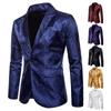 Traje de comercio exterior para hombre, estilo palacio, diseño de calle con estampado oscuro, chaqueta de traje entallada a juego con un botón.