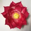 Flor de Lótus Brilhante Artificial Cabeça Dingbu 22/13cm Grampo de Cabelo Flor Headwear DIY Acessórios de Roupa Feitos à Mão Roupas de Ópera Falsa