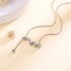Collar Serpiente Espiral Original para Mujer Plata de Ley 925 Estilo Ins Borla de Alta Gama Incrustada Serpiente del Zodíaco Benmingnian