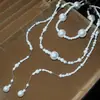 Collar Redondo Multicapa de Perlas y Cuentas Moda Temperamento Cadena para Suéter Elegante Lujo Ligero Sensación de Alta Gama Adorno de Collar Transfronterizo Europeo y Americano