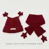 Chapéu de Lã Tricotado para Meninas, Forrado com Fleece de Inverno, Chapéu Quente e Fofo com Proteção para Orelhas de Estrela, Chapéu Pulôver à Prova de Vento para Meninos para Uso Externo, Estilo Coreano