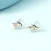 Aretes Coreanos Lindos de Oreja de Cerdo Joyería de Moda Joyería del Año del Cerdo Pendientes Sencillos con Tachuelas de Diamante Venta al por Mayor