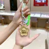 Llavero Flor de Dinero de Oro Puro 999 Colgante para Bolso Regalo para Mejor Amiga Novia Regalos al por Mayor Pequeños Regalos de Oro