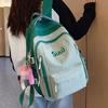 Mochila escolar de gran capacidad para mujer, sencilla e informal, estilo Harajuku japonés, mochila para estudiantes de moda de verano 2023
