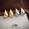 Pendientes de gota de viento frío de metal retro de estilo europeo y americano, diseño de nicho, elegantes pendientes de temperamento, venta al por mayor