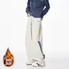 Pantalones Deportivos Casuales Rectos Gruesos Forrados de Polar Unisex de Moda 2025 Otoño e Invierno Cálidos Sueltos Cómodos Estilo Versátil