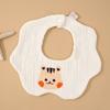 Toalla de saliva de gasa de seis capas clase a bolsillo para comida de niños babero de pétalo de algodón para bebé babero de algodón para recién nacido
