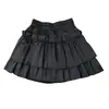 Falda de pastelería con volantes para niña, verano, para niños grandes y pequeños, cinturón, pantalón de seguridad, anti-luz, falda de línea A, verano