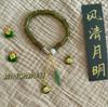 Estilo popular Novo estilo chinês Pulseira de bambu verde oliva Mulheres Luz Luxo Nicho Pulseira de lótus de alta qualidade Moda