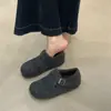 Zapatos Birkenstock con Suela Gruesa, Aumento Interno de Altura, Forrados de Felpa para Mujer en Otoño e Invierno, Zapatos Cálidos Peludos Nuevos, Zapatos de Algodón, Zapatos Birkenstock Grises, Botas de Nieve