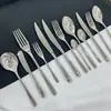 Nuevo Juego de Cuchillo, Tenedor y Cuchara Forjados 304 Brillantes, Vajilla Occidental Comercial para Hotel Francés, Cuchara de Servicio, Mesa de Acero Inoxidable
