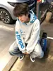 Guochao 2026 Marca de Moda Moletom com Capuz Bordado de Floco de Neve e Letra Masculino Primavera e Outono Solto Jaqueta de Casal