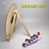 Reloj de Pared Decoración de Esfera en Blanco DIY Tablero Redondo de Madera Pintura Fluida Graffiti Infantil de Jardín de Infancia Reloj Hecho a Mano