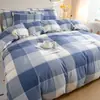 Colcha de invierno, relleno 100% algodón, con funda extraíble y lavable, engrosada para dar calor, adecuada para camas individuales, dormitorios estudiantiles y hombres, y resistente a las manchas