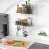 Estante de Almacenamiento sin Taladro Estante para Baño Estante de Almacenamiento de Pared para Baño Cocina Juego de 3 Piezas sin Clavos Almacenamiento para Baño