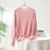 Nuevo Estilo Otoño e Invierno 2026 100% Cachemir Puro Cálido y Cómodo Estilo Casual Camiseta Básica de Cuello Redondo