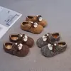 Lindos Zapatos de Perro de Dibujos Animados Birkenstock Peludos 2026 Otoño/Invierno Nuevo Estilo Coreano para Niñas Suela Suave Más Terciopelo Cálidos Zapatos de Algodón