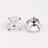 Pendientes Zesen F136 de Aleación de Titanio Corazón de Ocho Caras Corte Rosa Base Redonda Pendientes Joyería para Perforación de Titanio G23