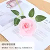 Flor Artificial de Rosa Individual con Tela de Terciopelo para Bodas, Día de San Valentín, Tacto Realista, Flor Artificial para Decoración de Escenas del Hogar, Mayoreo