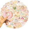 50 Novos Adesivos de Rato de Pão Desenho Animado para Decorar Copo de Água DIY Capa de Celular Adesivos de Animales de PVC à Prova d'Água