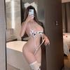 Lencería Sexy Bidimensional Puro Deseo Juego de Vacas Juguetón y Lindo Mono Tentación Uniforme de Cama Traje Sin Necesidad de Quitar 8422