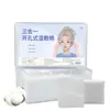 Algodón para Compresa Húmeda de Uso Abierto, Elástico para Aplicación en Ojos, Aplicación de Doble Agujero para Rostro, Papel de Mascarilla Tres en Uno con Abertura para Boca y Nariz, Algodón Hidratante para Maquillaje, Delgado