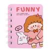 Caderno Pequeno Mochi, Caderno Pequeno, Caderno Espiral Fofo de Desenho Animado, Caderno Calça com Bolso Aba Destacável de Folhas Soltas, Bloco de Notas para Menina Menino