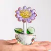 Ganhando o Primeiro Prêmio de Uma Vez, Presente de Crescimento Criativo, Enfeites de Cristal de Flor de Girassol Personalizados, Presente Inspirador para Crianças para o Exame de Admissão ao Ensino Médio e o Exame de Admissão à Faculdade