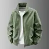Chaqueta con cuello mao para hombre, Ropa de abrigo para primavera y otoño, Informal, Talla grande, Estilo americano, Ropa de trabajo, Para exteriores, Cortavientos, Impermeable, Ropa de protección solar para hombre