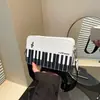 Bolso Cuadrado Pequeño de Bloques de Color de Moda Primavera 2026 para Niñas, Diseño Dulce y Único de Notas de Piano, Bolso Cruzado Pequeño, Bolso de Mano para Mujer